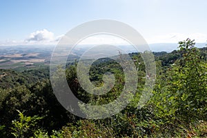 Beautiful view of Tuscany landscape and landmarks. Summer in Italy