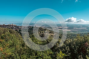 Beautiful view of Tuscany landscape and landmarks. Summer in Italy