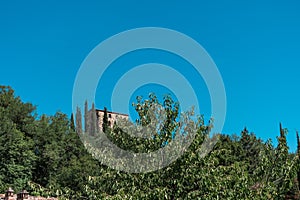 Beautiful view of Tuscany landscape and landmarks. Summer in Italy