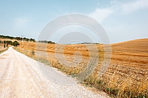 Beautiful view of Tuscany landscape and landmarks. Summer in Italy