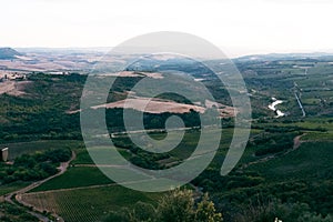 Beautiful view of Tuscany landscape and landmarks. Summer in Italy