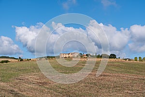 Beautiful view of Tuscany landscape and landmarks. Summer in Italy