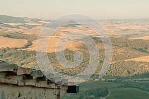 Beautiful view of Tuscany landscape and landmarks. Summer in Italy