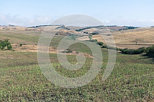 Beautiful view of Tuscany landscape and landmarks. Summer in Italy