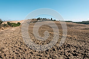 Beautiful view of Tuscany landscape and landmarks. Summer in Italy