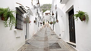 Beautiful view of a typically Spanish Andalusian street