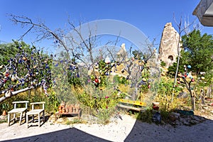 Beautiful view of Uchisar, an ancient village in Cappadocia