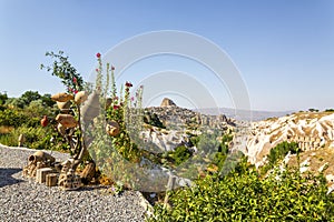 Beautiful view of Uchisar and Goreme National Park in Cappadocia