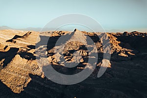 Beautiful view Valle de la Luna Moon Valley San Pedro de Atacama Desert Chile