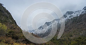 The beautiful view of valley in Tibetan area