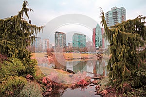 Beautiful view of Vancouver, BC British Columbia, Canada. Panorama, landscape