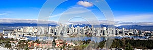 Beautiful view of Vancouver, BC British Columbia, Canada. Panorama, landscape