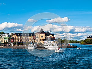 Beautiful view of Vaxholm town photo