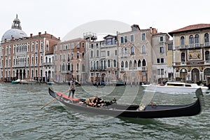 Beautiful view Venezia canal in Italy Europe