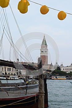 Beautiful view Venezia canal in Italy Europe