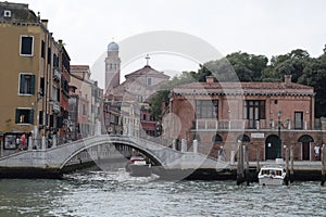 Beautiful view Venezia canal Italy Europe