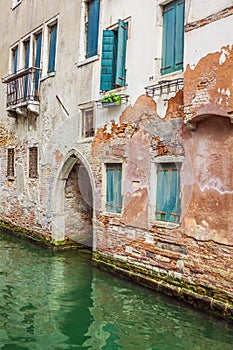 Beautiful view on the Venice city in Italy with canal
