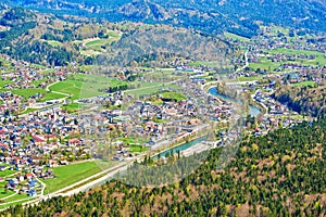 Beautiful view of the village Bad Goisern in Austria