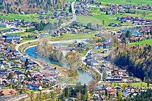 Beautiful view of the village Bad Goisern in Austria