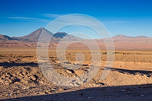 A beautiful view on the volcano licancabur near San Pedro de Atacama, Atacama Desert, Chile