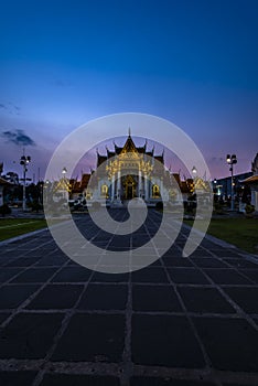 Beautiful view of Wat Benchamabophit Dusitvanaram