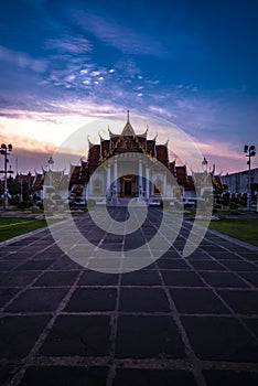 Beautiful view of Wat Benchamabophit Dusitvanaram