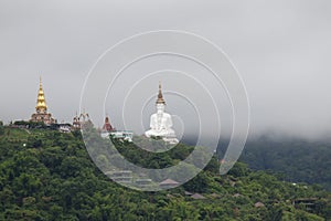 Beautiful view at Wat Pha Sorn Kaew. Landmark of khao kor, Thailand