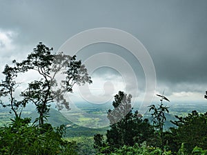 Beautiful View on the way to the top of Khao Luang mountain in Ramkhamhaeng National Park