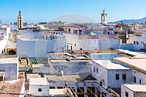 Beautiful view of white color medina o the Tetouan city, Morocco, Africa