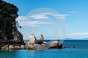 Beautiful view of Wilsons Abel Tasman in Kaiteriteri, New Zealand