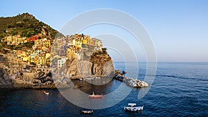 Beautiful view of a ''Parco Nazionale delle Cinque Terre'' in Vernazza, Italy photo