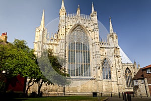 Beautiful view of York Minster Cathedral on a sunny summer day in Yorkshire, England