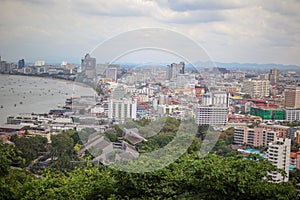 Beautiful views, buildings, city buildings and beautiful sky