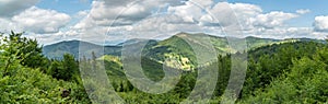 Beautiful views on Kysucke Beskydy mountains near small village of Oscadnica