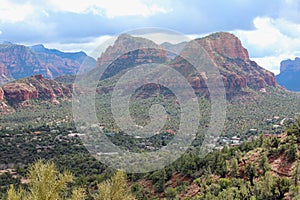 Beautiful views of the landscape of Sedona, Arizona in winter