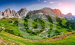 Beautiful views of the mountains in the Alps