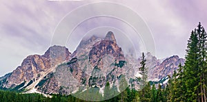 Beautiful views of the mountains in the Alps