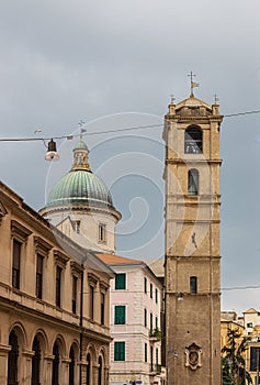 Beautiful views of old buildings and streets in the city of Savona