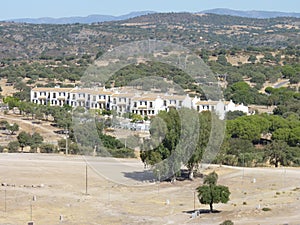 Beautiful views of the Sanctuary of the Virgen de la Cabeza in AndÃÂºjar, Andalusia photo