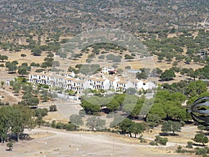 Beautiful views of the Sanctuary of the Virgen de la Cabeza in AndÃÂºjar, Andalusia photo