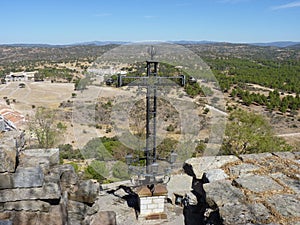 Beautiful views of the Sanctuary of the Virgen de la Cabeza in AndÃÂºjar, Andalusia photo