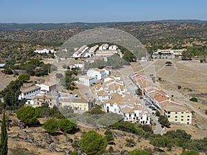 Beautiful views of the Sanctuary of the Virgen de la Cabeza in AndÃÂºjar, Andalusia photo