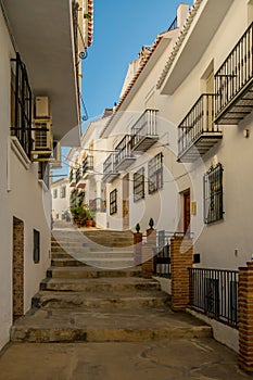 Beautiful views and streets of Frigiliana, village of Malaga