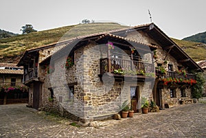 Beautiful village Barcena Maior in Asturia y Cantabria, Spain