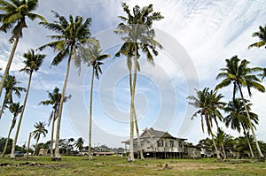 Beautiful village scenery located in Terengganu, Malaysia.