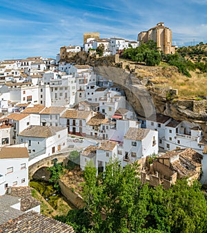 The beautiful village of Setenil de las Bodegas, Provice of Cadiz, Andalusia, Spain.