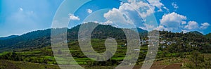 Beautiful Village and step farming Areal Panorama Photography from Kausani Uttarakhand India