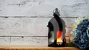 Beautiful vintage candle light home decoration