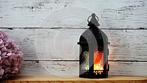 Beautiful vintage candle light home decoration