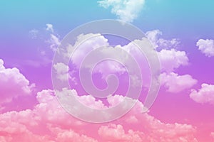 Beautiful vintage of colorful cloud and sky abstract for background, soft color
